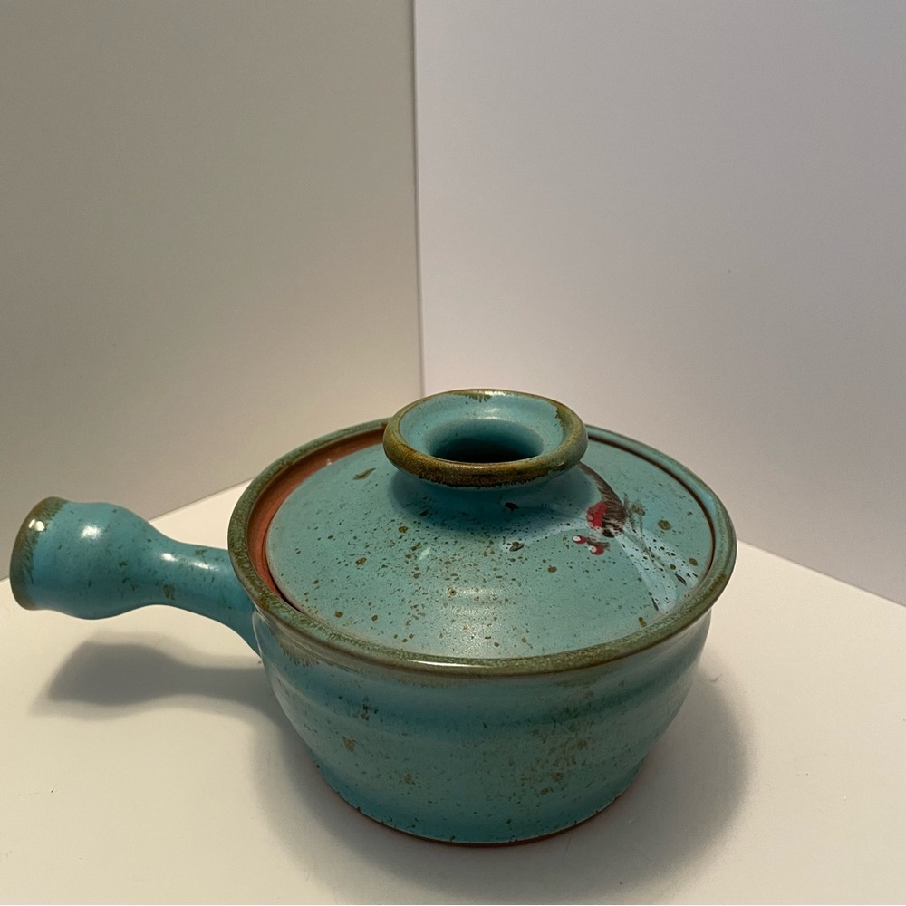 Studio Art Pottery Soup Bowl With‎ Lid Artist Signed